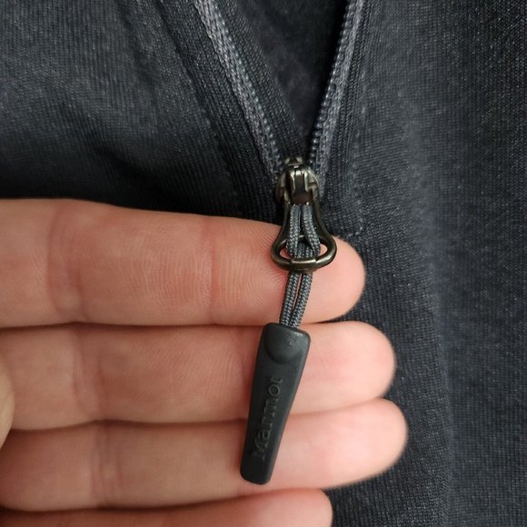 Marmot Sweater Mens Large Black 1/4 Zip Jacket Lined Pullover Outdoor Hiking - Picture 10 of 14